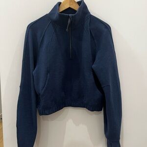 Lululemon Scuba Cropped Funnel Neck Half Zip Waffle Sweater